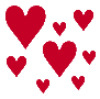 Gif animé coeurs